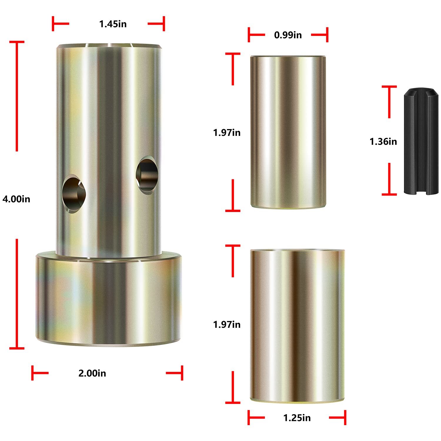 Quick Hitch Adapter Bushing Kit Category 1 Heavy Duty Steel 2 Pairs TK95029