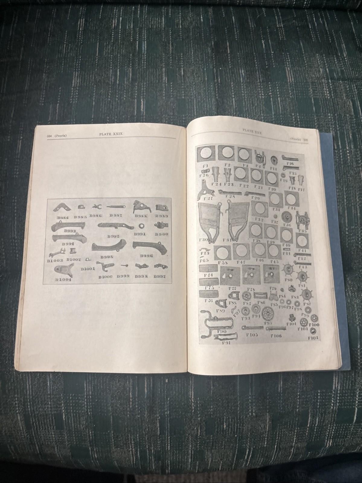 Vintage 1943 PEORIA Drill Seeder Co Farm Price List REPAIR CATALOG Illustrated
