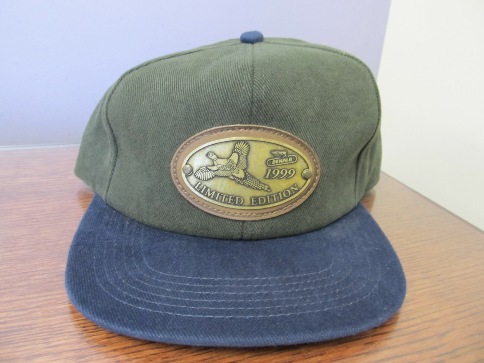 Exc Dekalb Limited Edition 1999 Hat Snapback Metal Farm K Product Blue Green USA