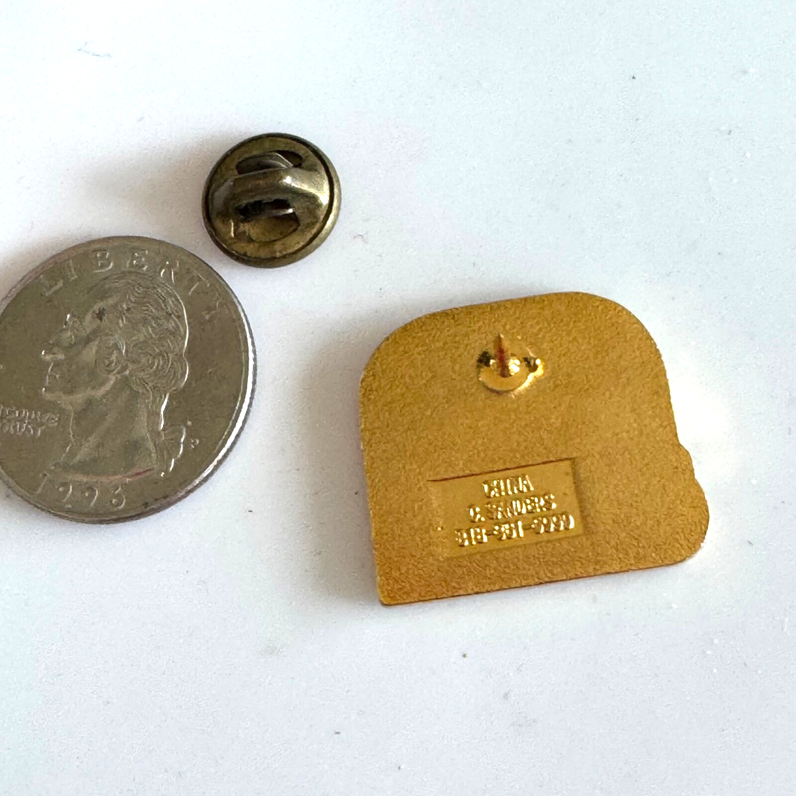 Meadowood Tractor Fund Farm Agricultural Lapel Pin Gold Tone Hat Tack Vintage