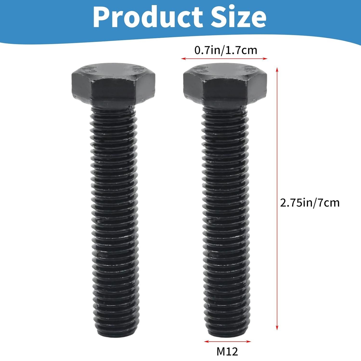Durable M12 Hex Head Torsion Bar Key Bolts – Complete Set for Chevy 1500/2500