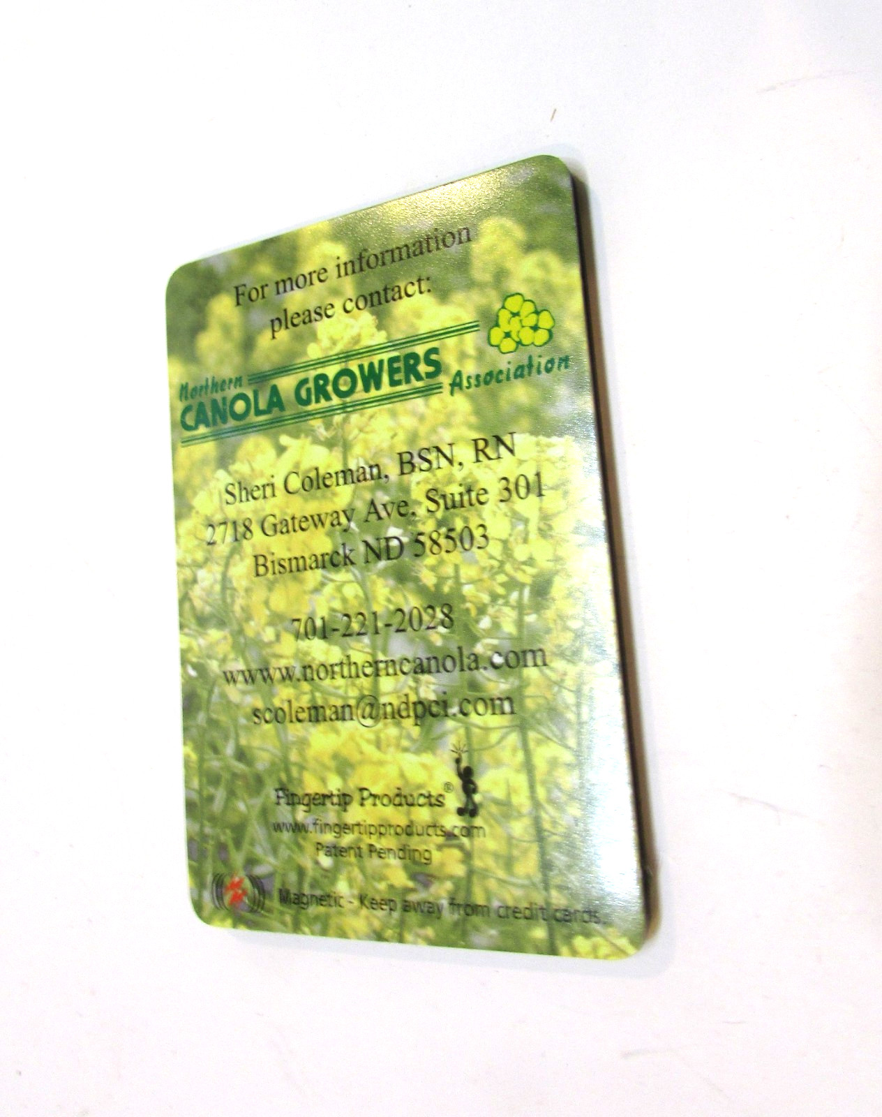 Canola Oil Growers Healthy Choice Fold Out Refrigerator Magnet Information Book