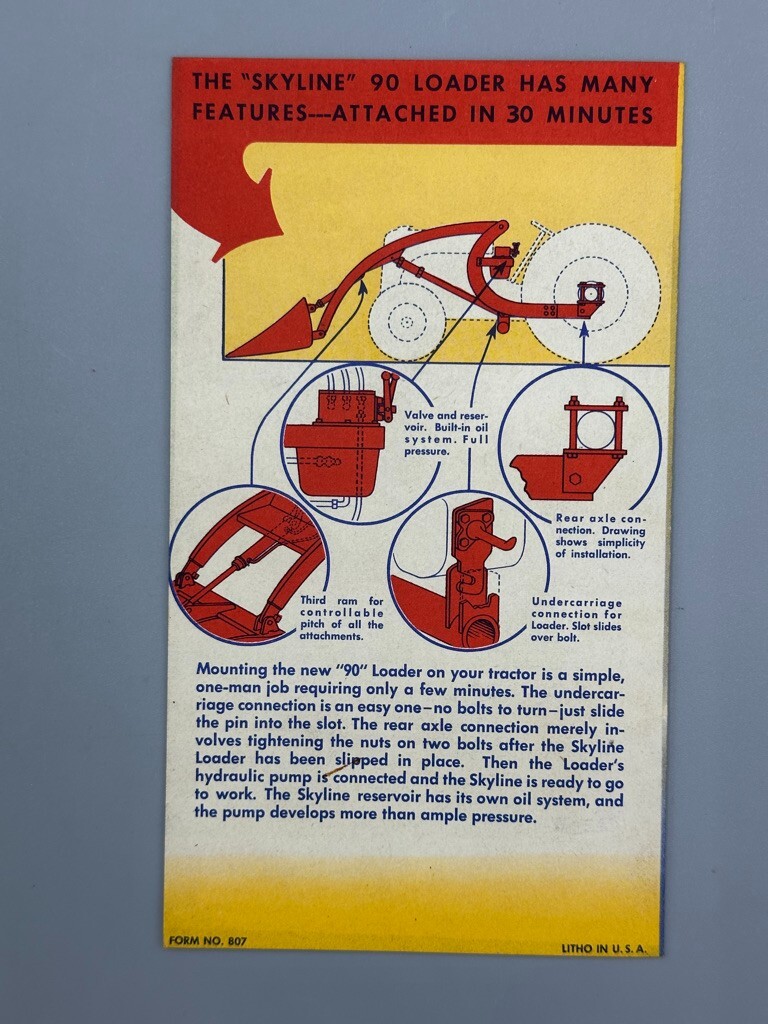 c 1950 SKYLINE LOADER Davis Mfg FARM Machinery Advertising WICHITA KS Brochure