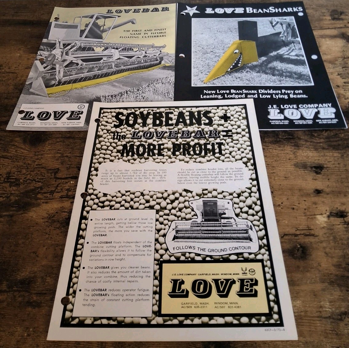 J.E. Love Company Lovebar And Love BeanSharks Brochures And Price List