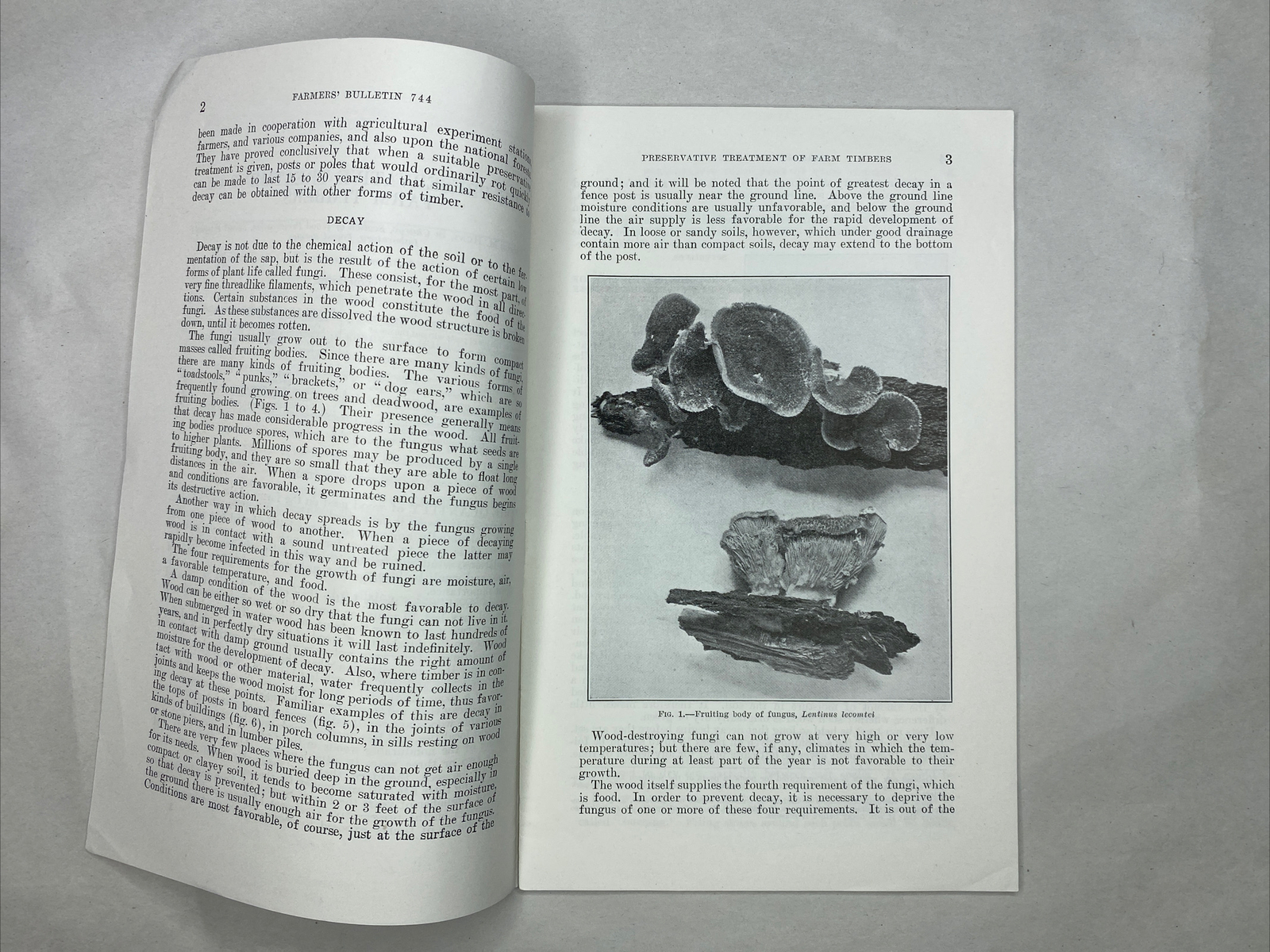 1931 USDA Farmers&rsquo; Bulletin No. 744 The Preservative Treatment of Farm Timbers
