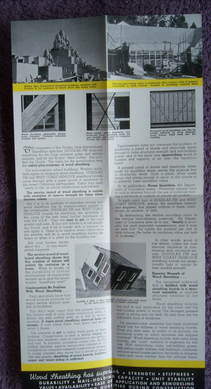 LISTER HOLMES WOOD SHEATHING BROCHURE BLUEPRINTS 1942