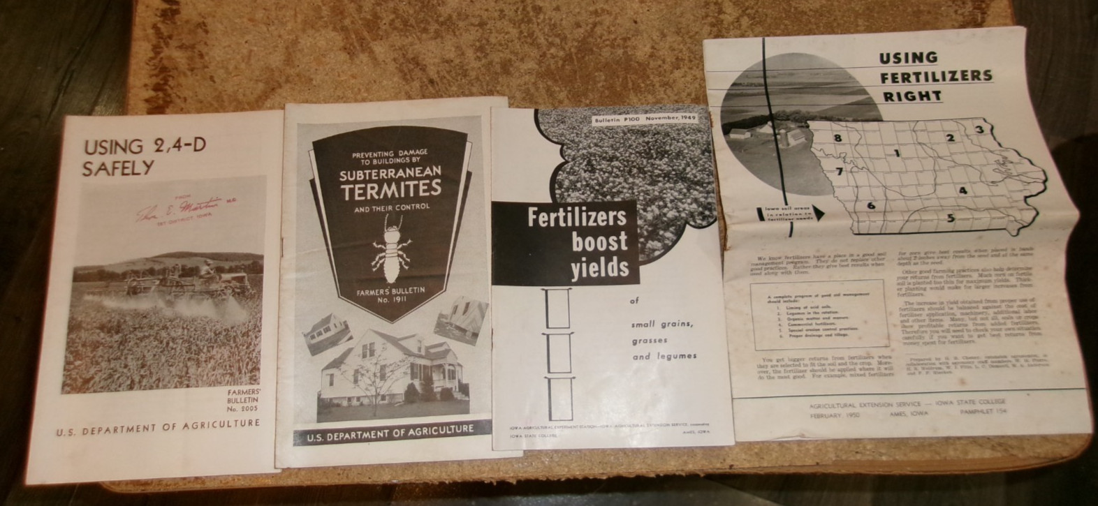 4-lot 1940&rsquo;s-50&rsquo;s Iowa State USDA assorted bulletins in good shape used
