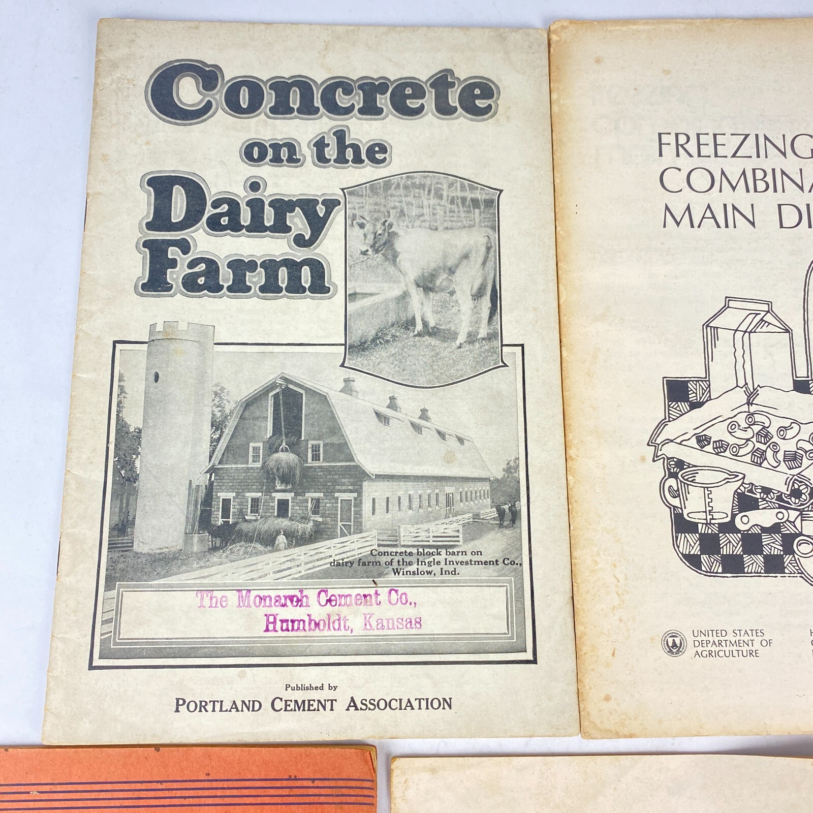 Lot 4 Farming Meat Dairy Milk Freezing Agriculture Related Booklets Vintage