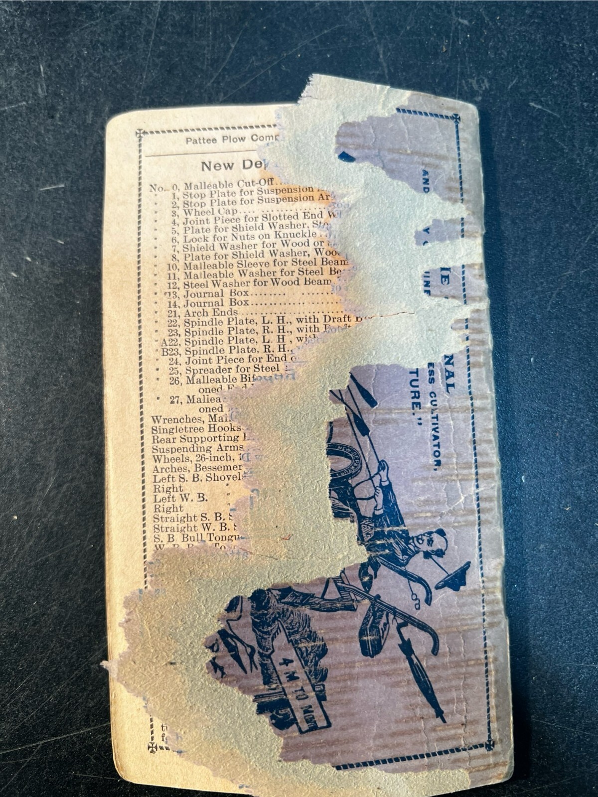 1900-1901 2 Horse Walking Cultivator booklet, PATTEE PLOW Co. Monmouth IL