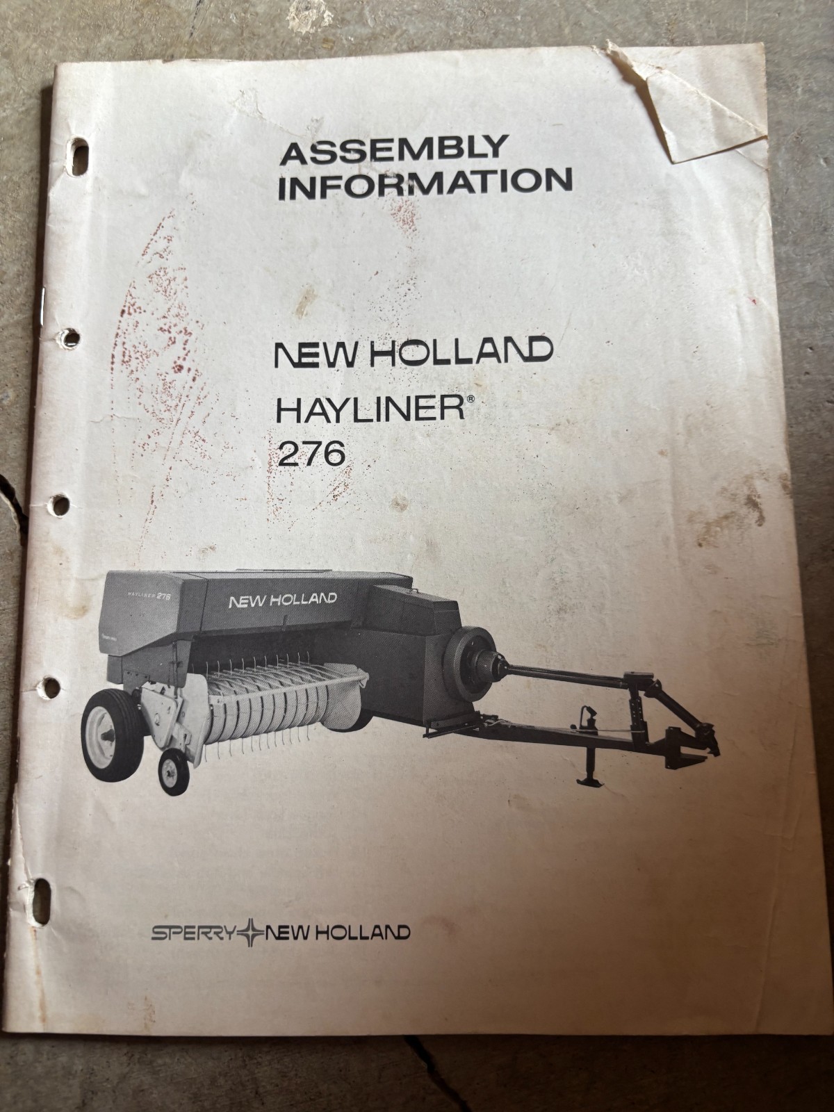 New Holland 276 Baler Assembly Information Manual AMIL26