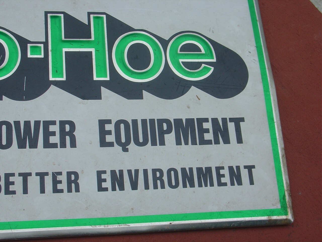 Vintage Roto-Hoe Outdoor Power Equipment Dealer Embossed Sign