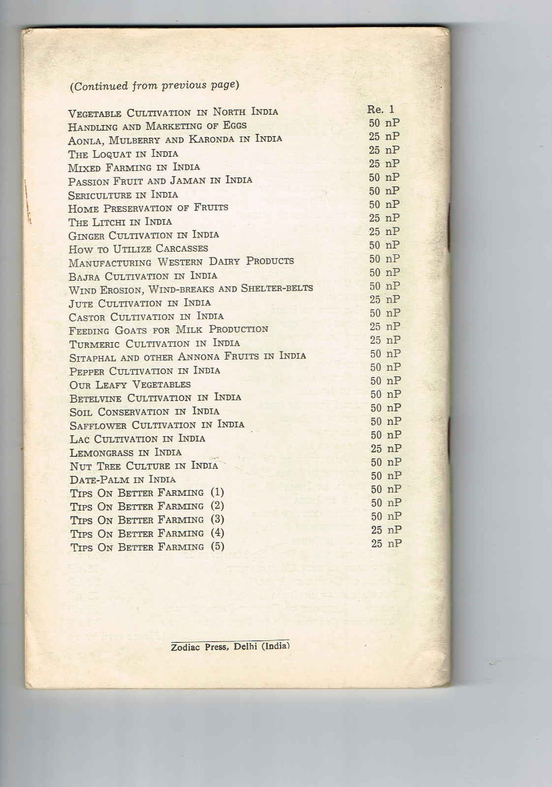 Vintage 1960s Farm Brochure India New Delhi Key Villages in India