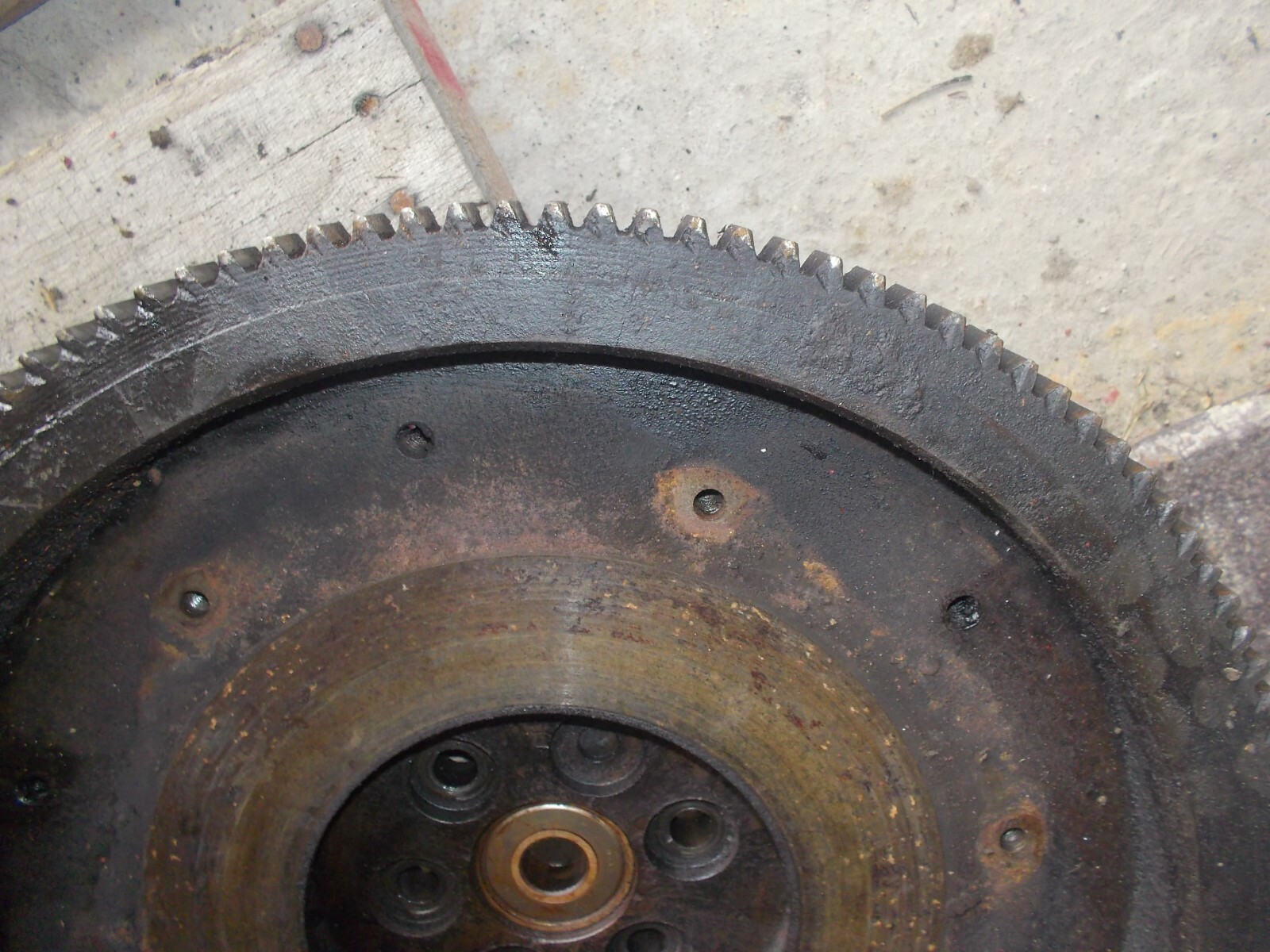 Cockshutt 30 tractor original engine flywheel and ring gear in good shape CS30