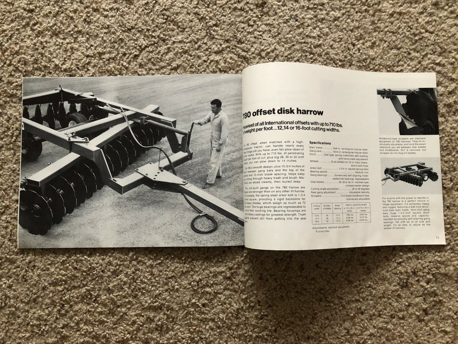 1970s International Offset Disk Harrows, original sales literature.