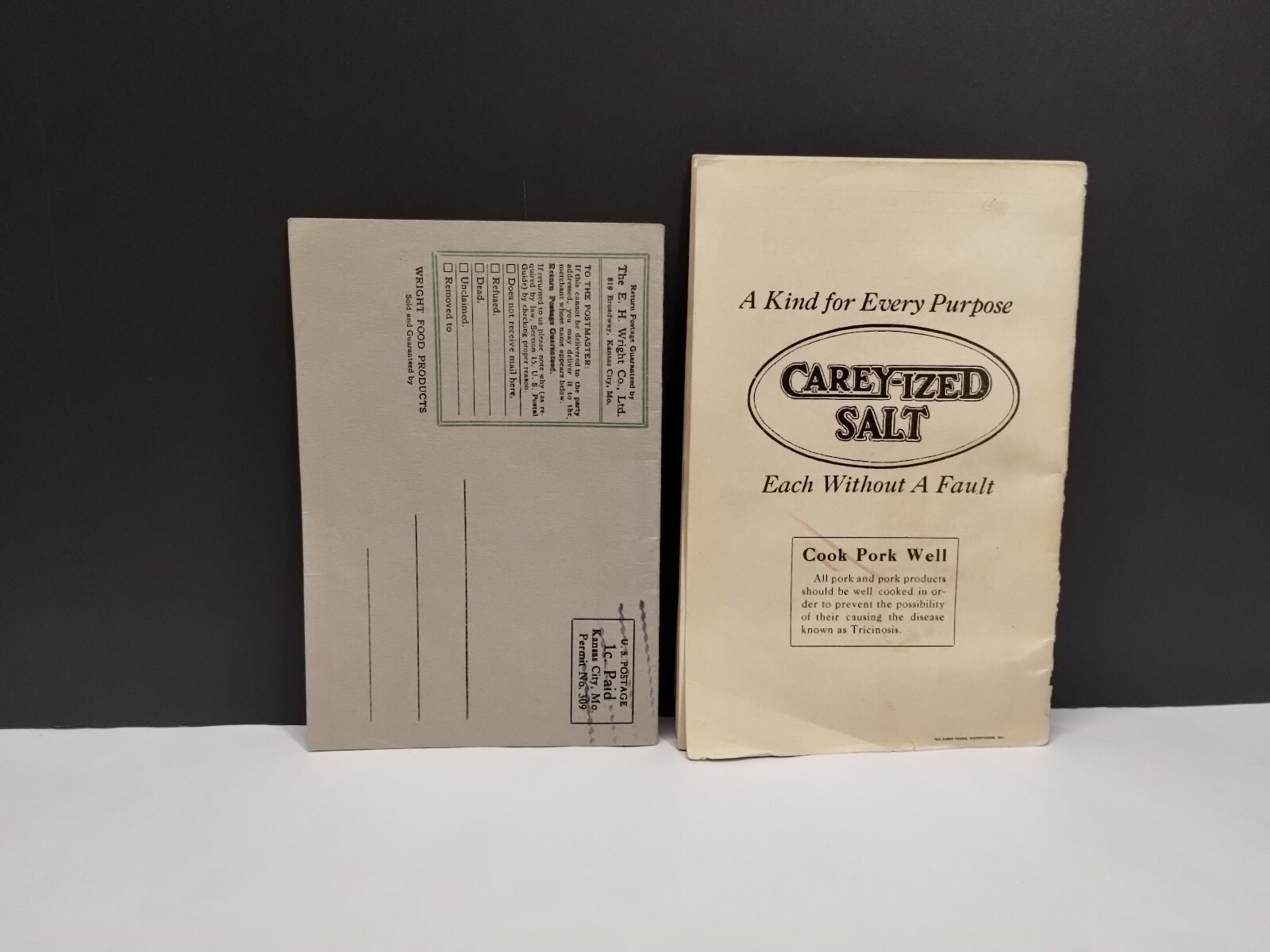 Vintage MEAT PRODUCTION On The FARM Bklet & 1922 Simple Instructions for Butcher