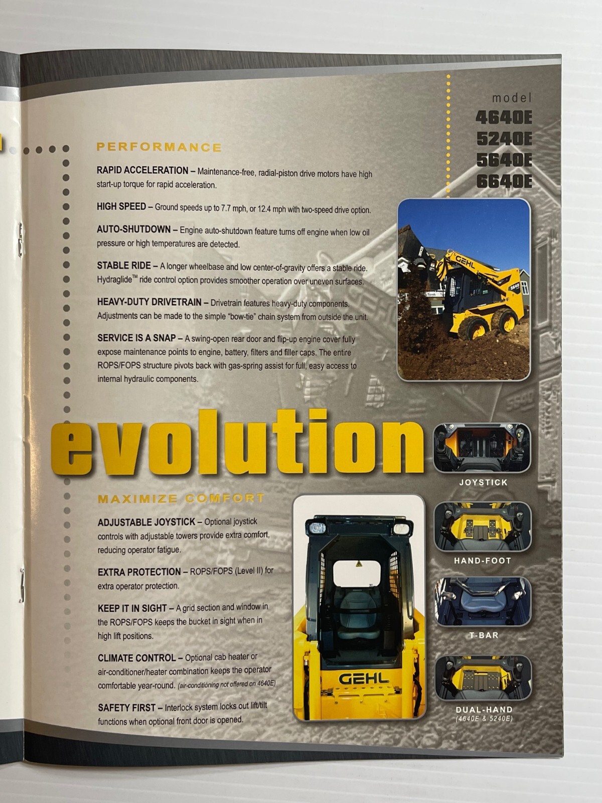 GEHL – E-Series Skid Loaders Full Line Sales Brochure (Original Brochure) *2009*