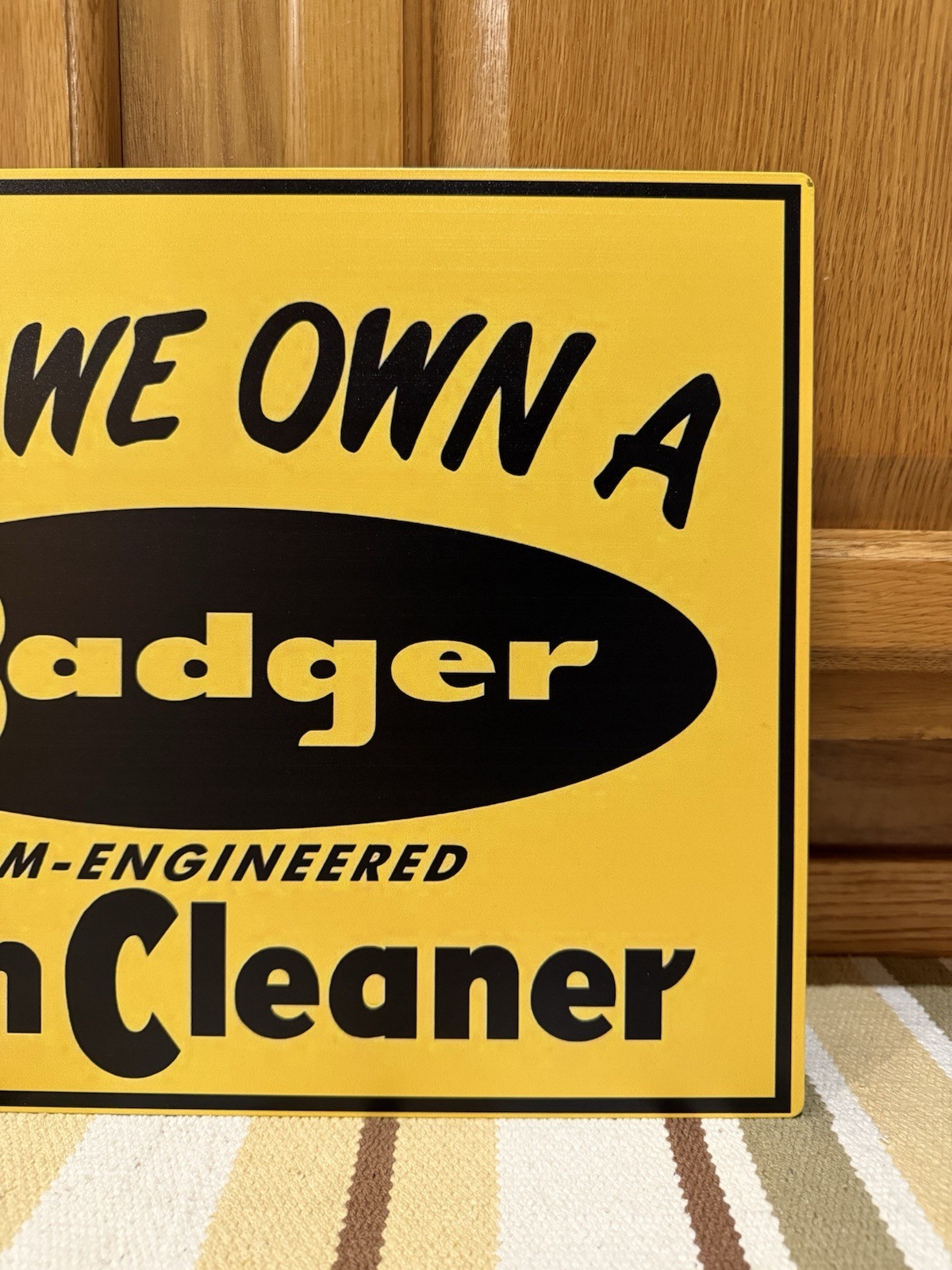 Badger Barn Cleaner Flange Sign Double Sided Vintage Style Wall Decor