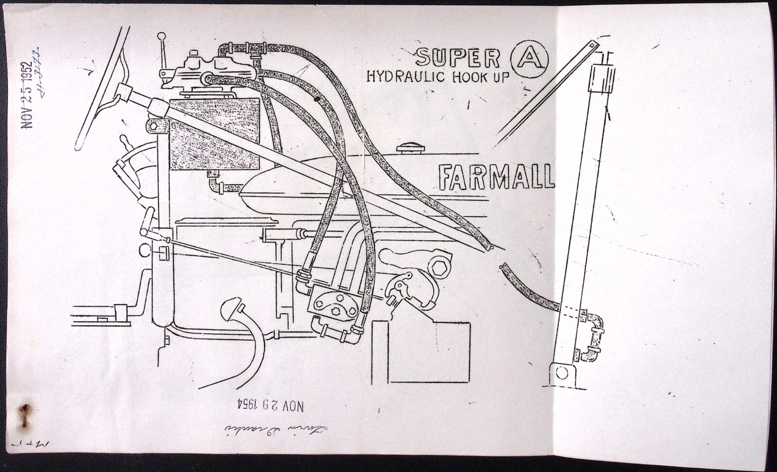 1954 Farmall Super A Bucket Loader Instructions and Diagram