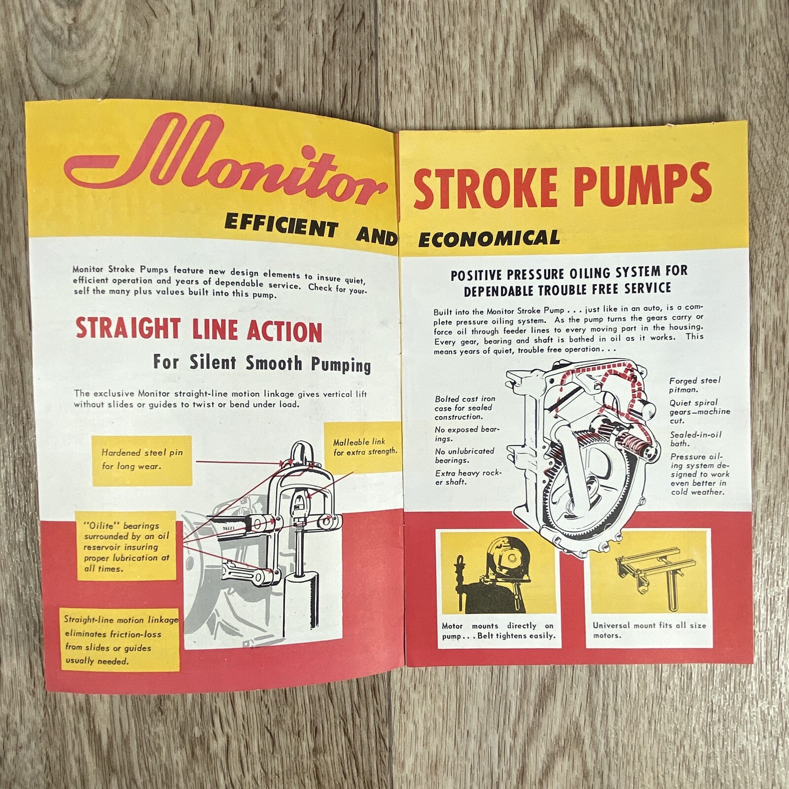 Vintage Monitor Stroke Pumps Brochure Baker Mfg. Co. Evansville, Wisconsin