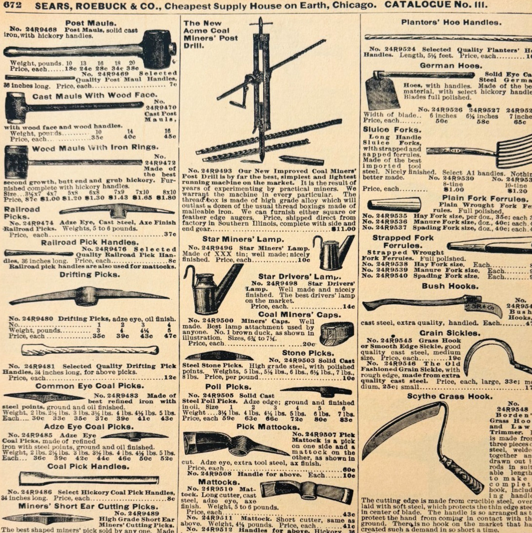 1901 Farmer&rsquo;s Tools Reproduction Advertisement Sears Farming Agriculture DWU17A