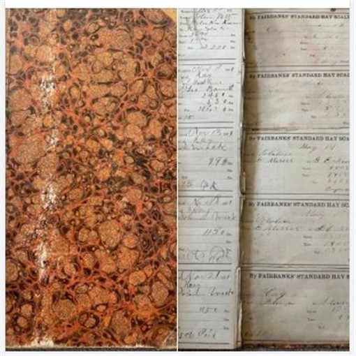 1870s antique FAIRBANKS HAY SCALES johnsbury vt LEDGER RECEIPT BOOK