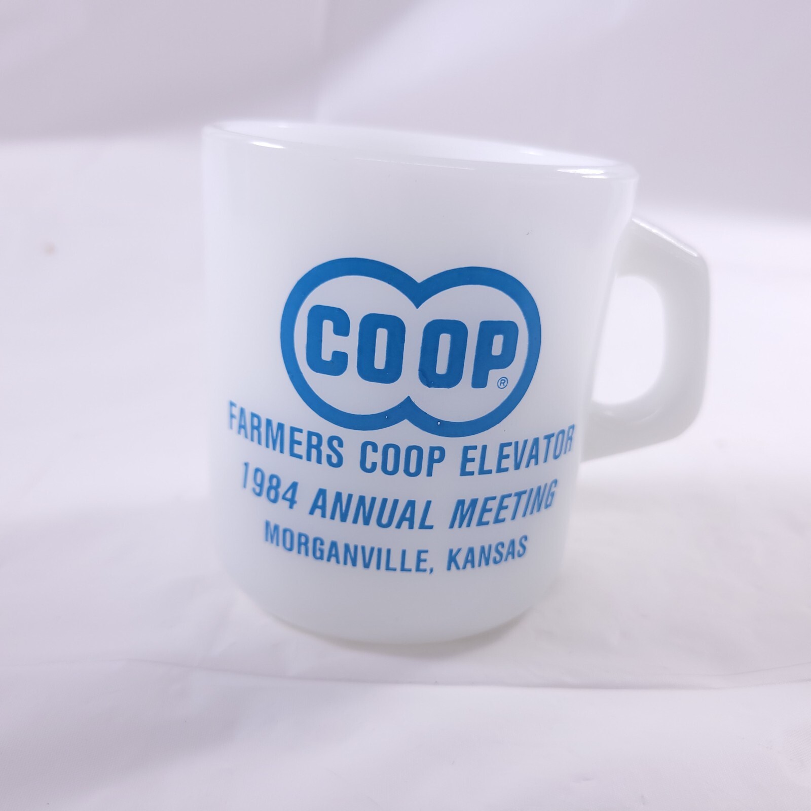Vtg Galaxy COOP Farmers Coop 1984 Meeting Morganville, KS Coffee Cup Mug