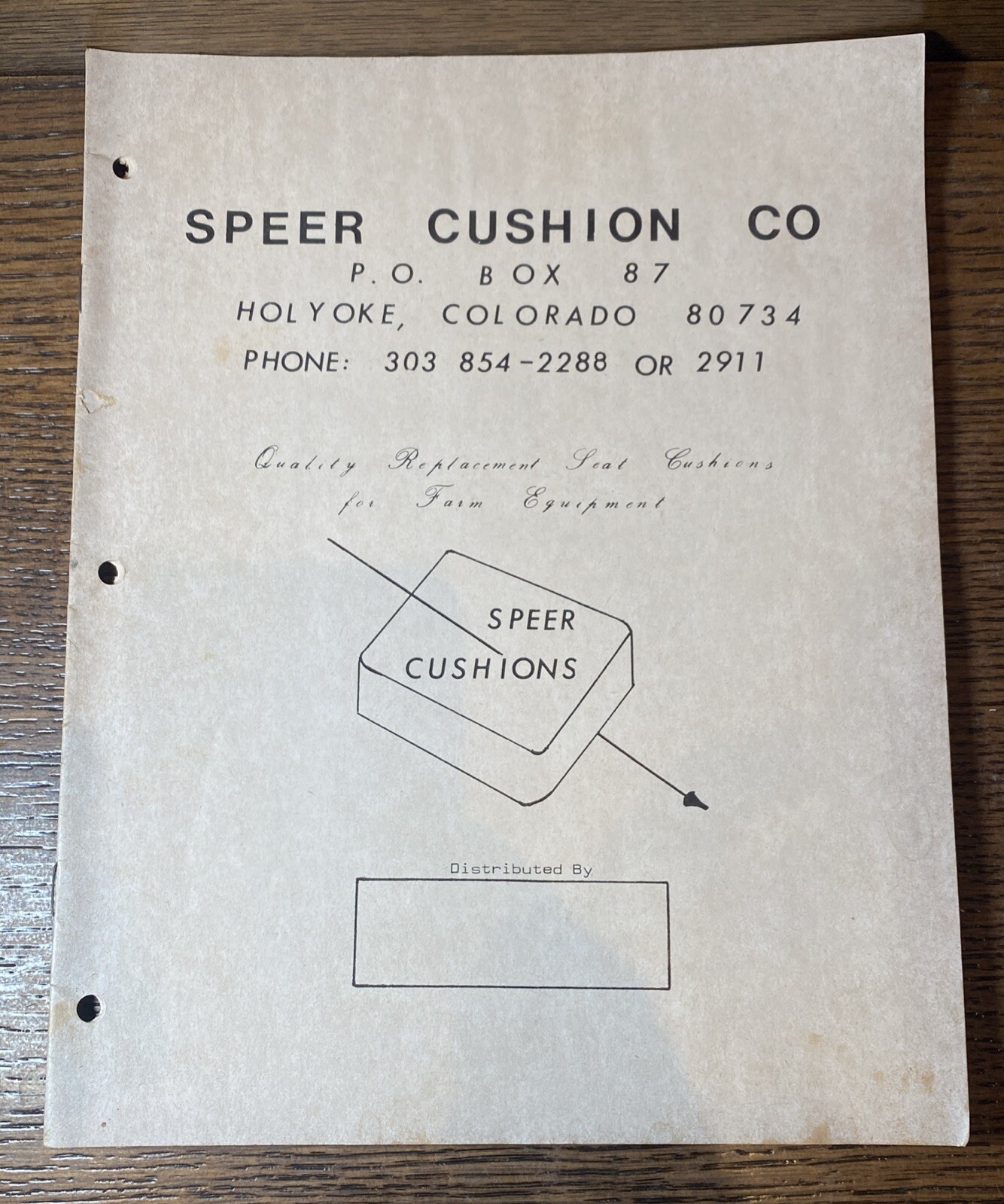 1970&rsquo;s Speer Cushion Co. Holyoke Colorado Tractor Seat Catalog Deere, AC,Case,IH