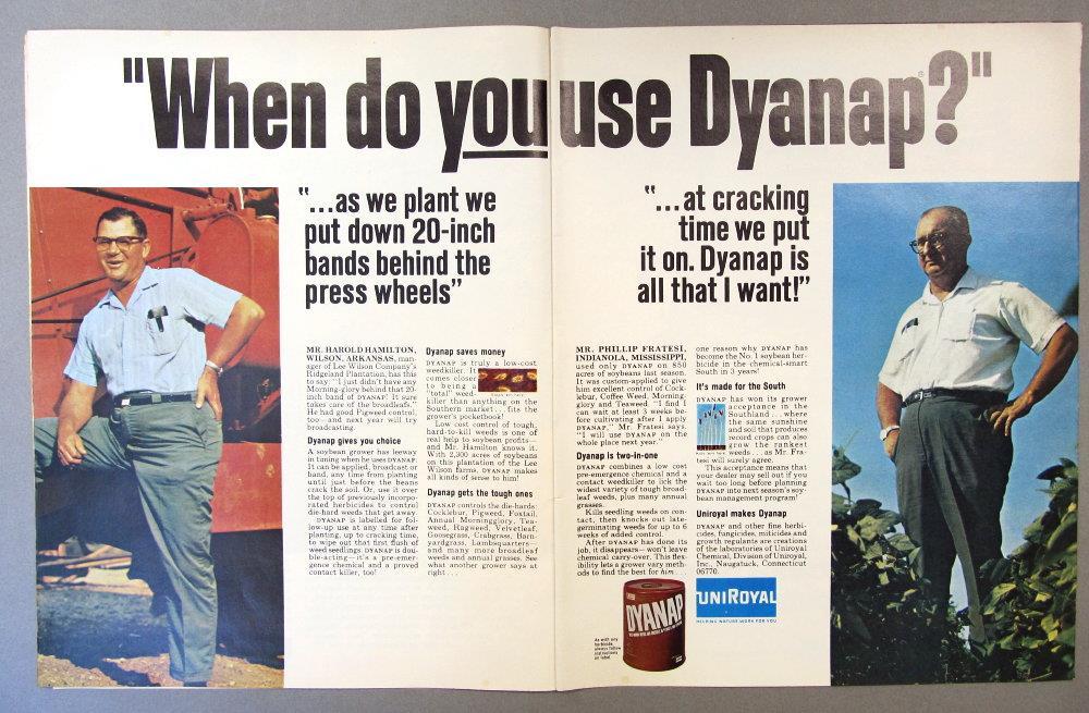 Original 1970 Fertilizer Ad Photo Endorsed by Harold Hamilton of Wilson Arkansas