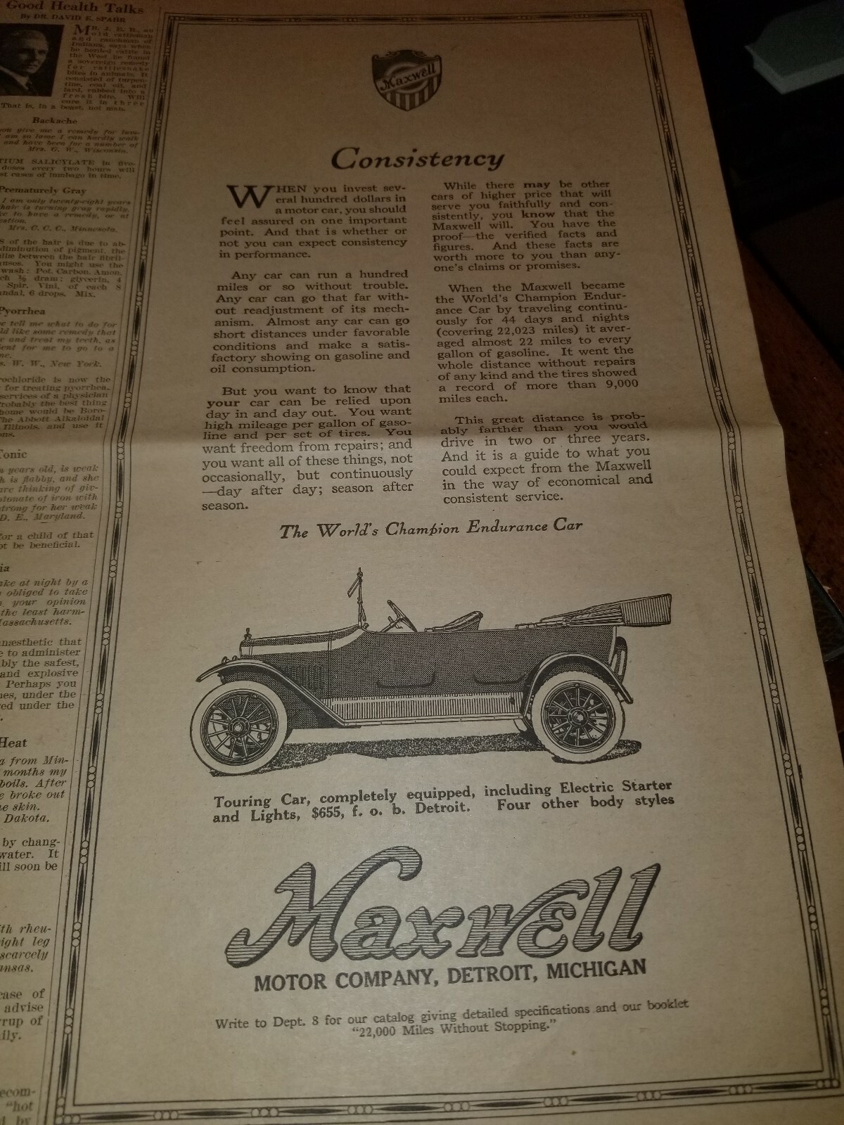 FARM and FIRESIDE The National Farm Paper 1916 Ram Head Birch Motors Da Laval