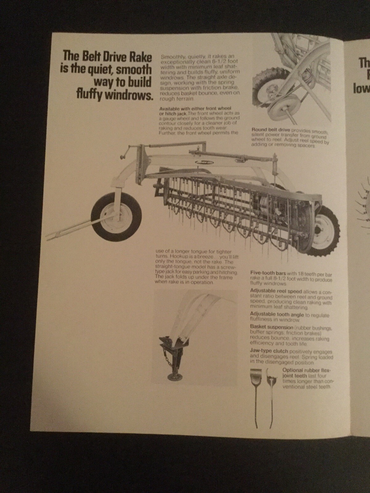 AVCO NEW IDEA FARM EQUIPMENT RAKES 4 PAGES 1977 Sales Brochure