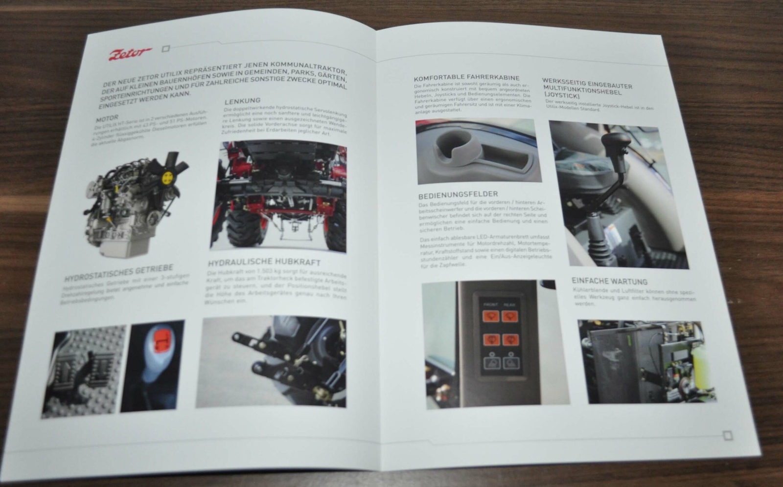 Zetor Utilix HT Tractor Specification Brochure Prospekt