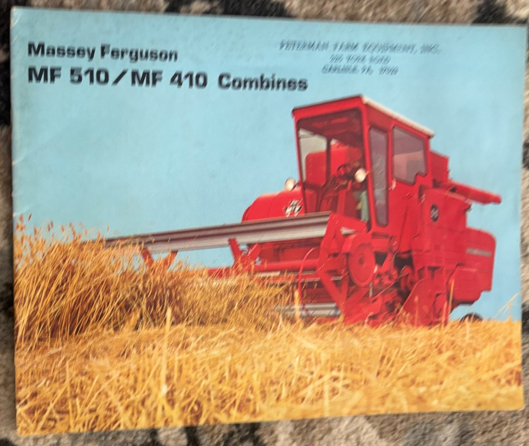 Massey Ferguson 410 510 Combine For 1973 Brochure DCPA26