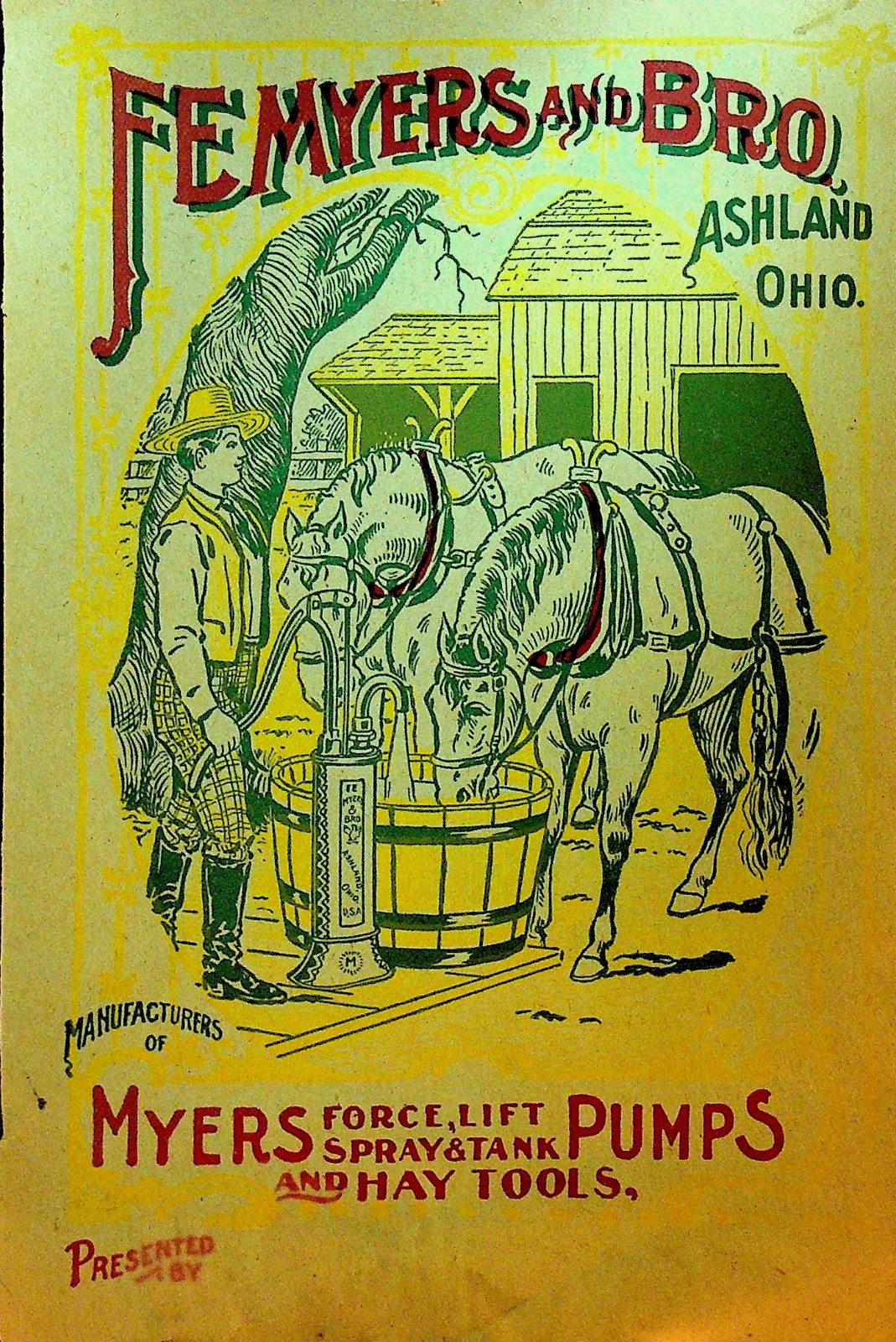FE Myers & Bro Ashland Pump & Hay Tool Works Catalog ca 1910 Myers Branch