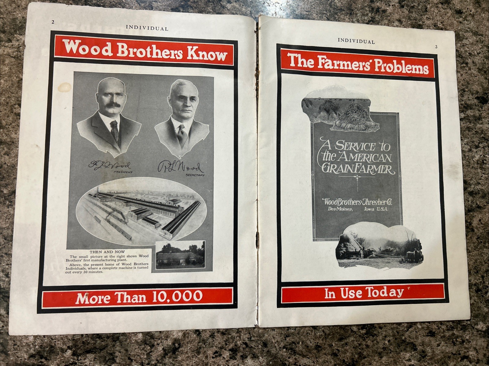1925 Wood Brothers Thresher For Fordson Tractor Brochure Ag Equipment Ephemera