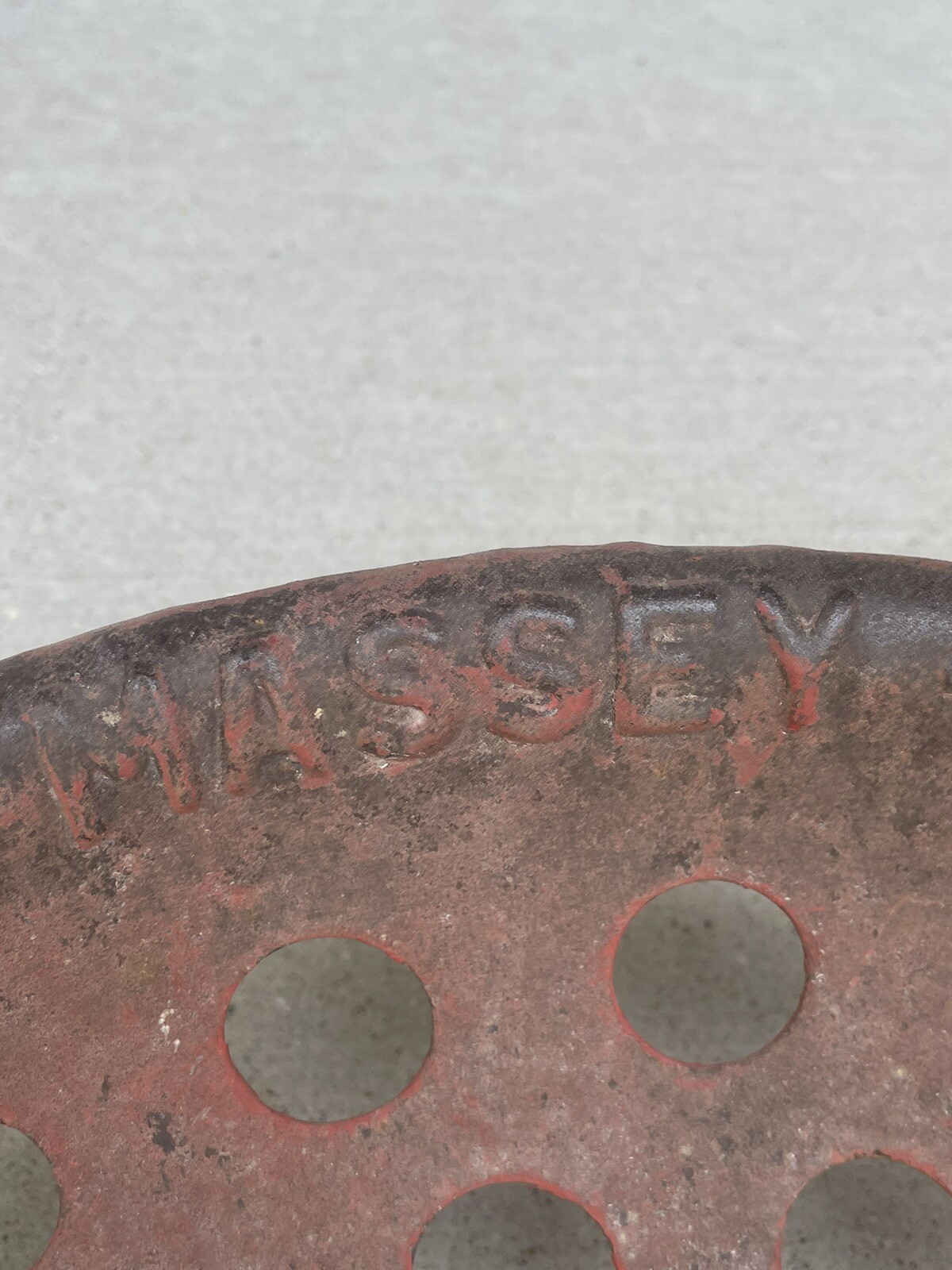 Vintage Massey Harris Tractor Seat Advertising Tin Embossed Massey Harris Parts