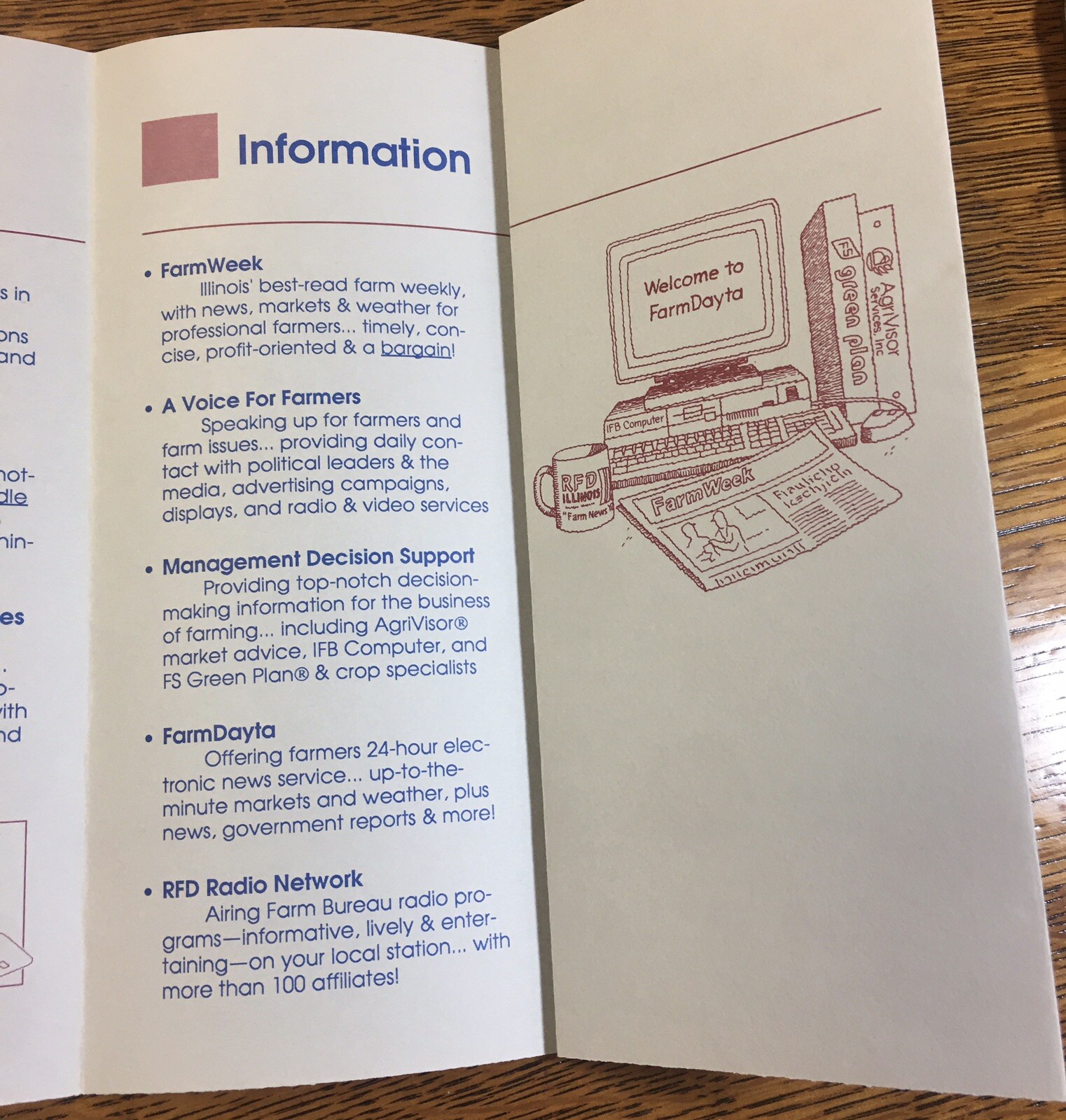 Vintage Illinois Farm Bureau Member Fold-Out Brochure, IL Ag Ephemera