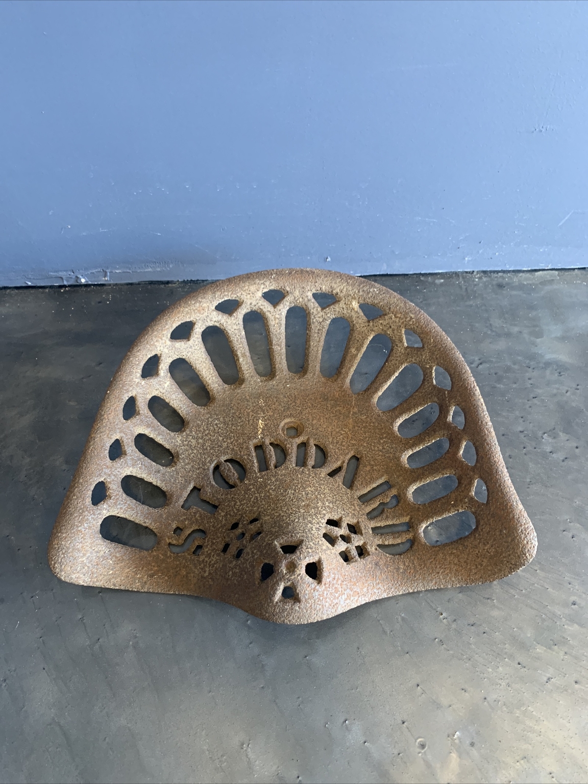 Vintage Stoddard Cast Iron Tractor Seat Antique Farm Tools Equipment