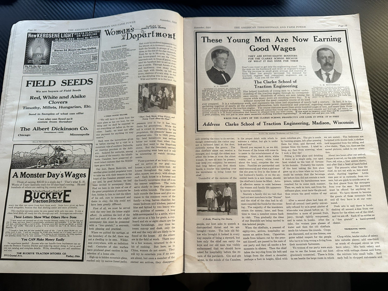 The American Thresherman and Farm Power MAGAZINE 1916 Madison, WIS Vol 19 No 7