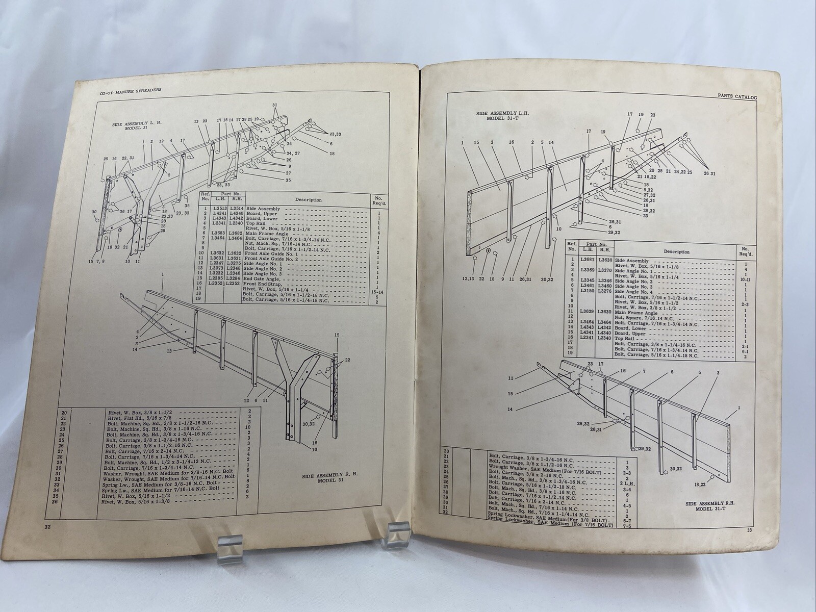 Vintage CO-OP 31-T 31 Manure Spreader Parts Catalog Horse & Tractor Drawn