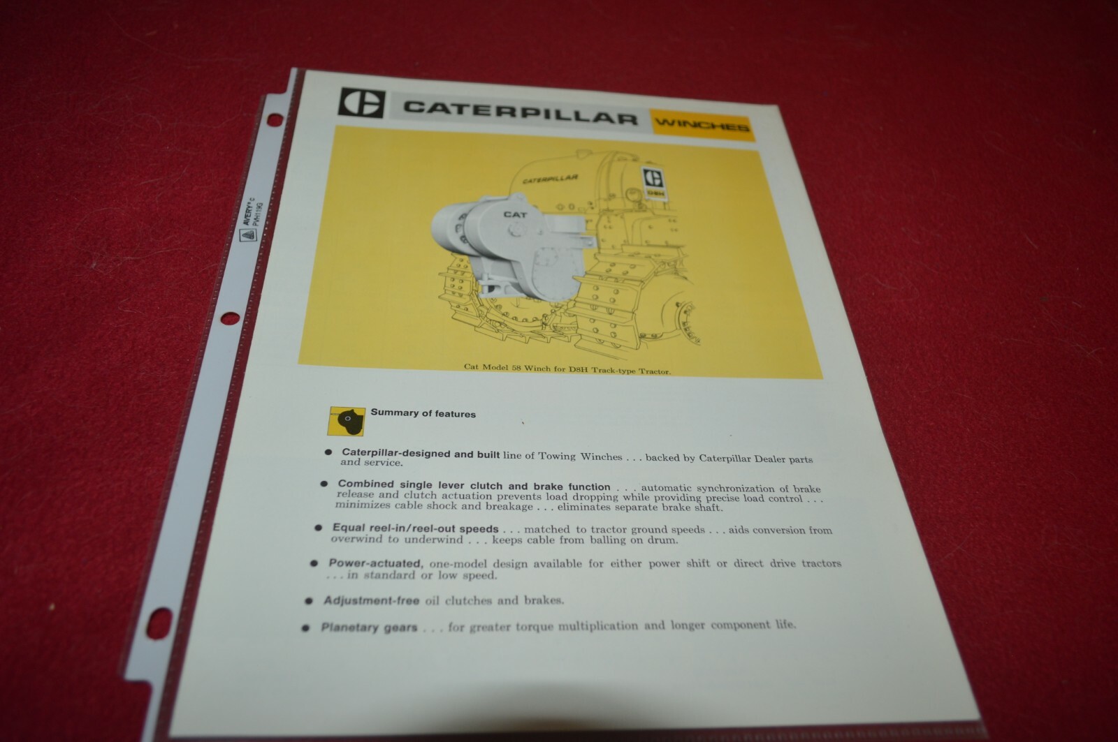 Caterpillar Winches For 1974 Dealer&rsquo;s Brochure AMIL16