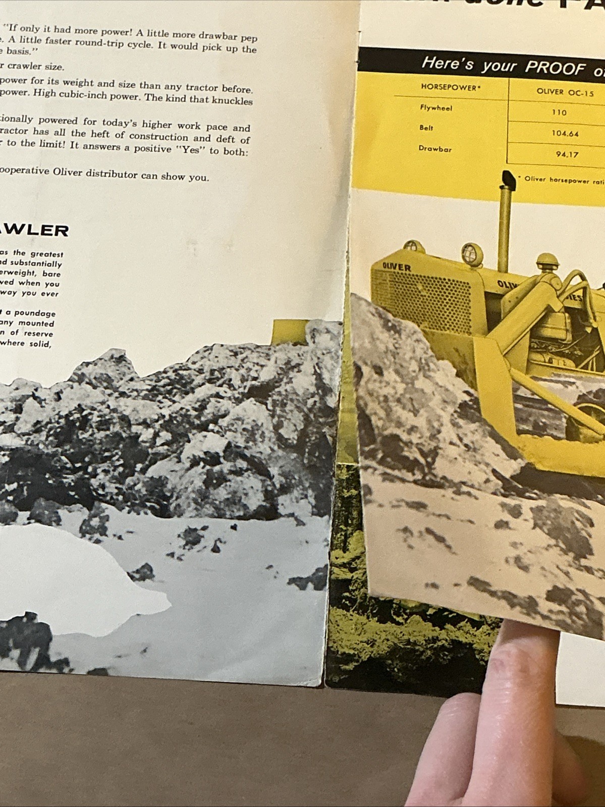 Vintage Original Oliver OC15 Tractor Brochure Oliver Corporation As Is INV-P0042