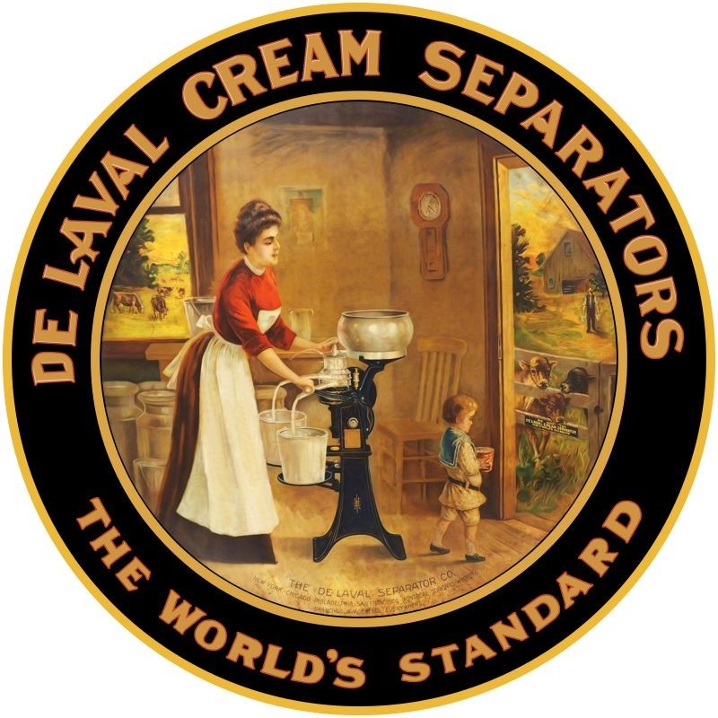 De Laval Cream Separators, World Standard NEW METAL SIGN: 12&Prime; Diameter Round