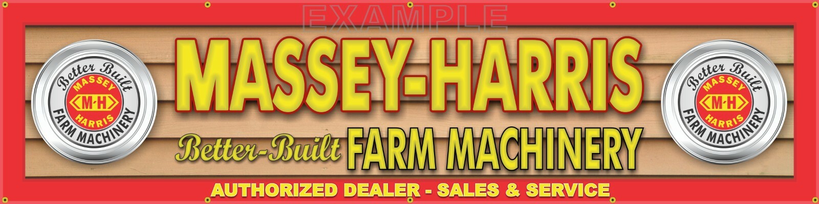 MASSEY HARRIS TRACTOR FARM DEALER LETTER SIGN REMAKE BANNER ART MURAL XXL SIZES