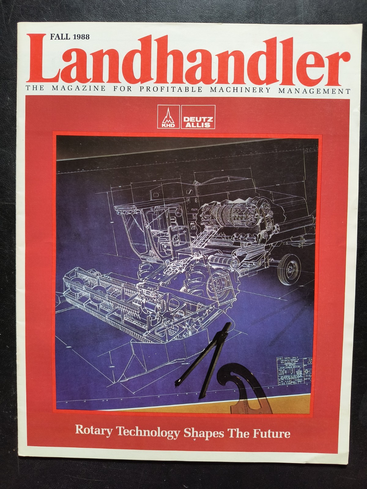 AGCO Allis Landhandler Magazine 1988 Rotary Combine Cover Tractor