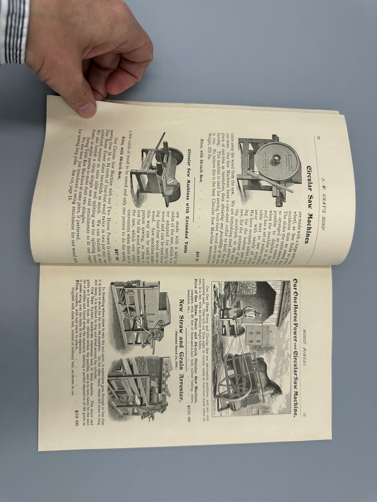 1897 GRAY&rsquo;s HORSE POWERS THRESHING & SAWING MACHINES Antique Advertising CATALOG