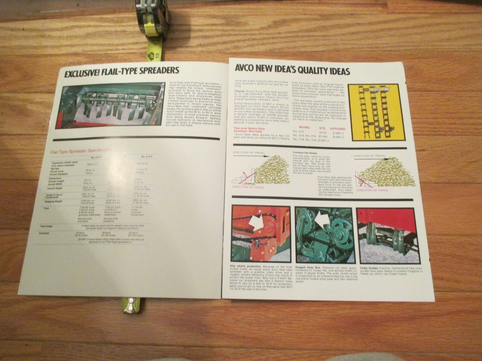 New Idea Farm Equipment Manure Spreaders Dealer sales brochure