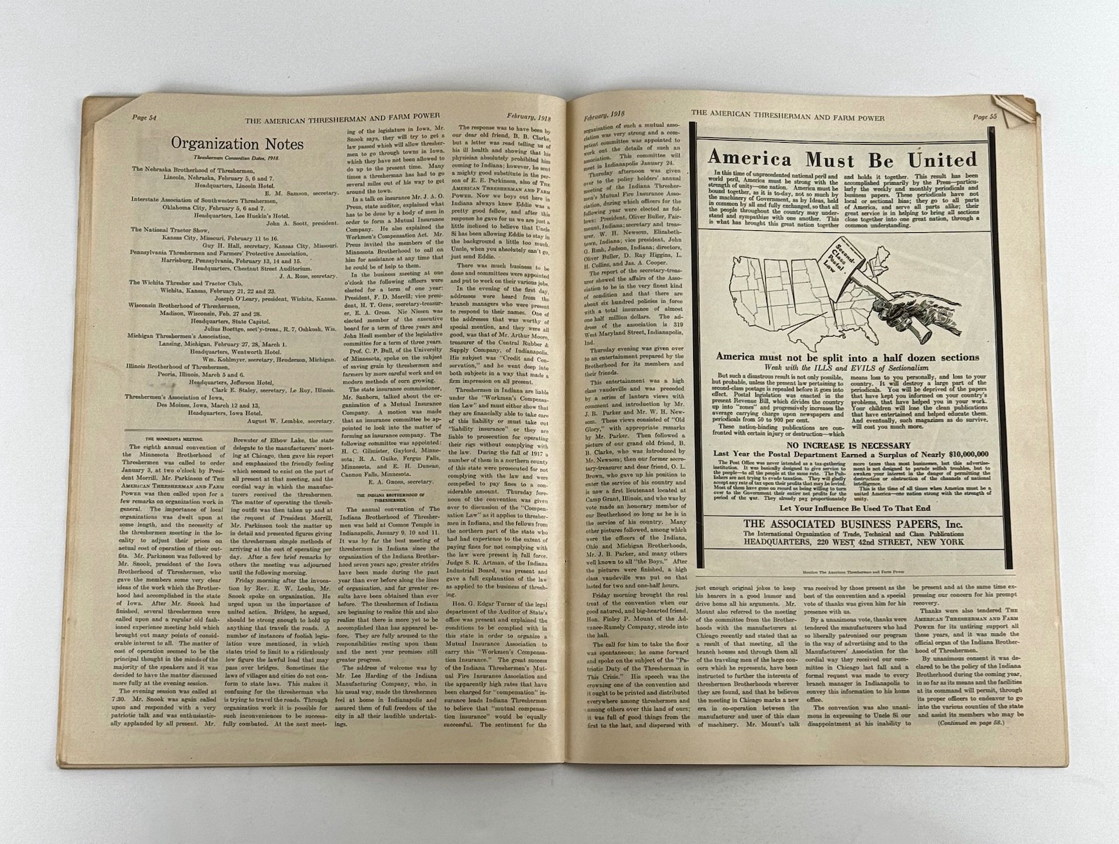 The American Thresherman & Farm Power MAGAZINE February 1918 MADISON, WIS.