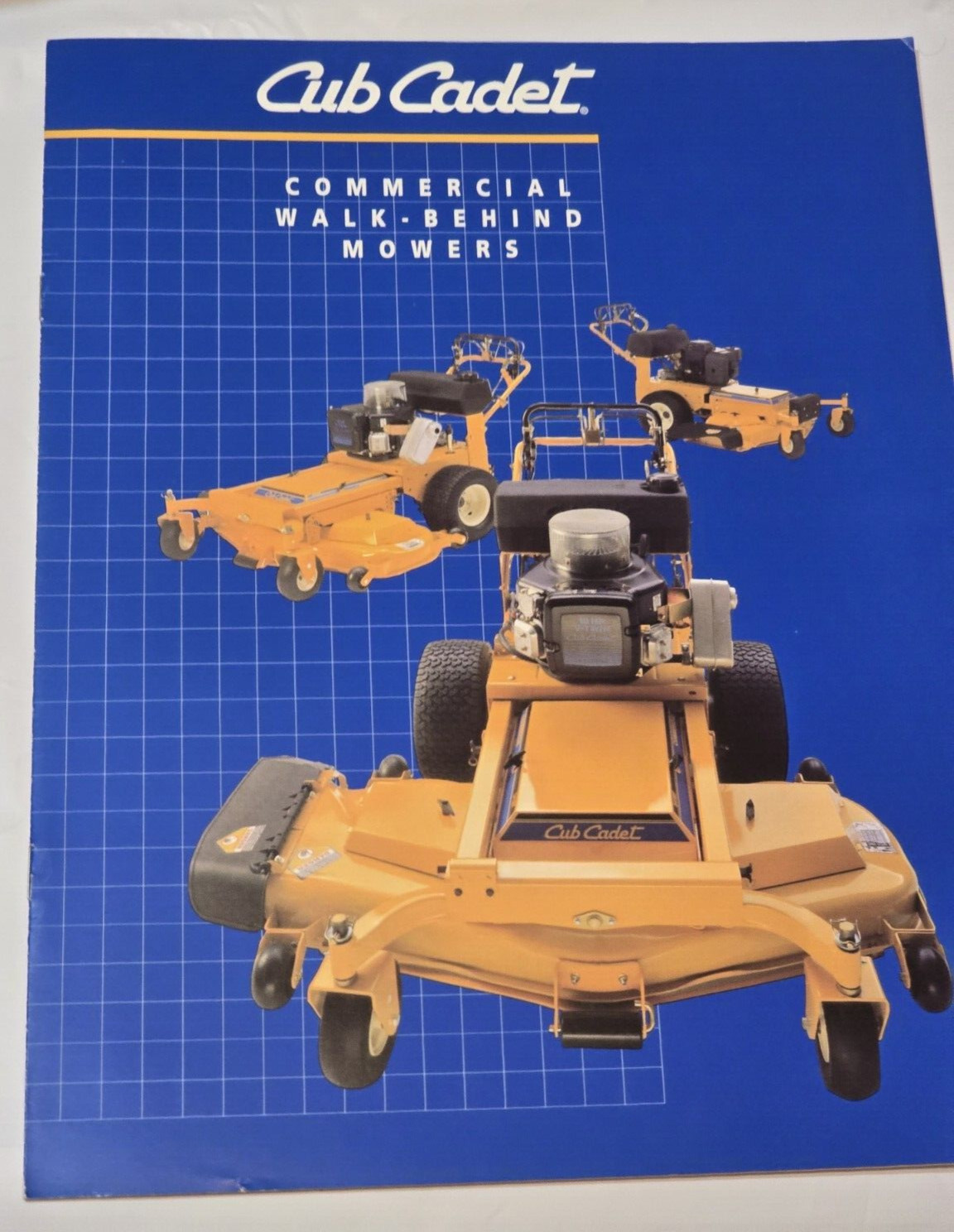 1995 Cub Cadet Ad Brochure Commercial Walk Behind Mowers Equipment Specs