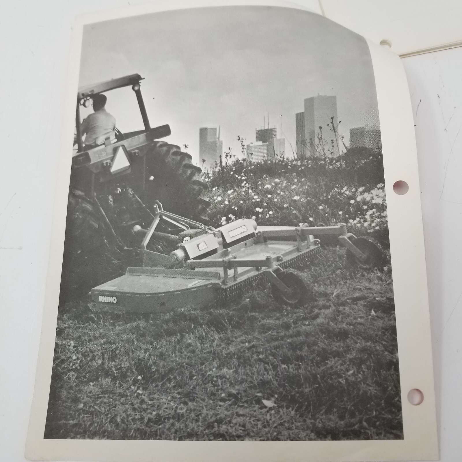Rhino Mowers Cutters Shredders 1982 Price List Dallas Texas Photos Specs