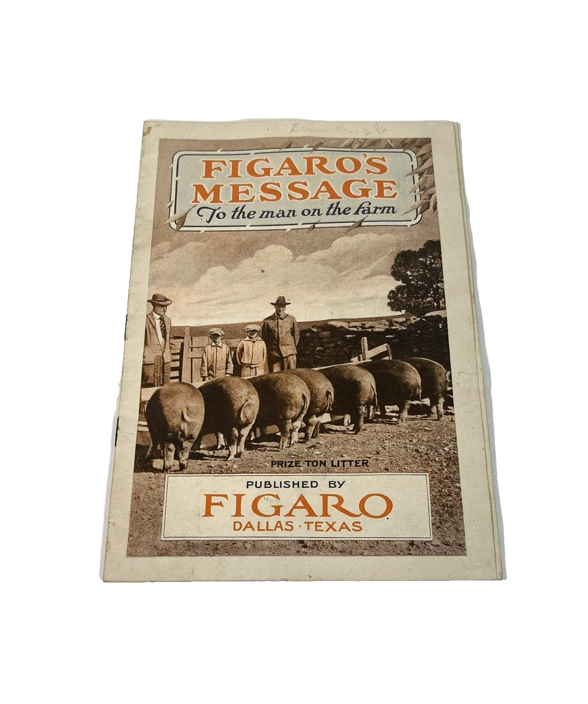 Figaro&rsquo;s Message Booklet Butchering Pigs Curing Liquid Smoke Dallas TX 1930